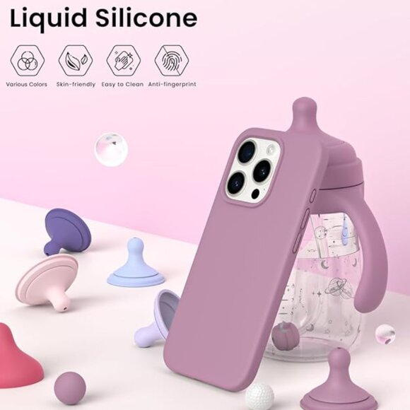 Amazon | ORNARTO iPhone 15 Pro Max Case in Lilac Purple - Picture 4 of 6